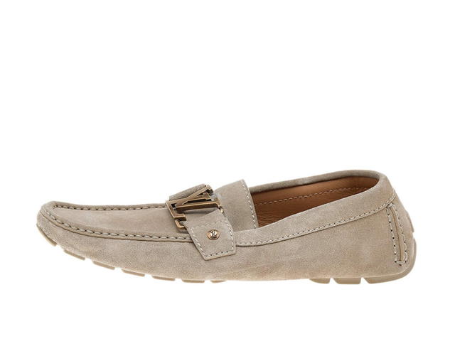 Louis Vuitton Louis Vuitton Monte Carlo Loafers Grey Suede - view 2