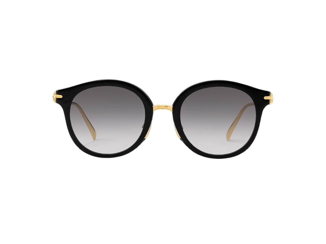 Louis Vuitton Louis Vuitton My LV Chain Two Round Sunglasses In Chain Signature-Gold-Toned And Black Acetate Hardware Frame With Gradient Black Lenses
