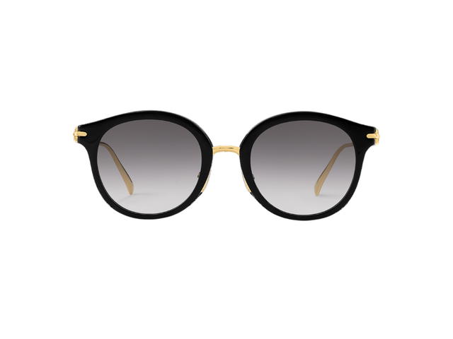 Louis Vuitton Louis Vuitton My LV Chain Two Round Sunglasses In Chain Signature-Gold-Toned And Black Acetate Hardware Frame With Gradient Black Lenses - view 1