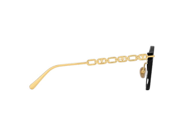 Louis Vuitton Louis Vuitton My LV Chain Two Round Sunglasses In Chain Signature-Gold-Toned And Black Acetate Hardware Frame With Gradient Black Lenses - view 3