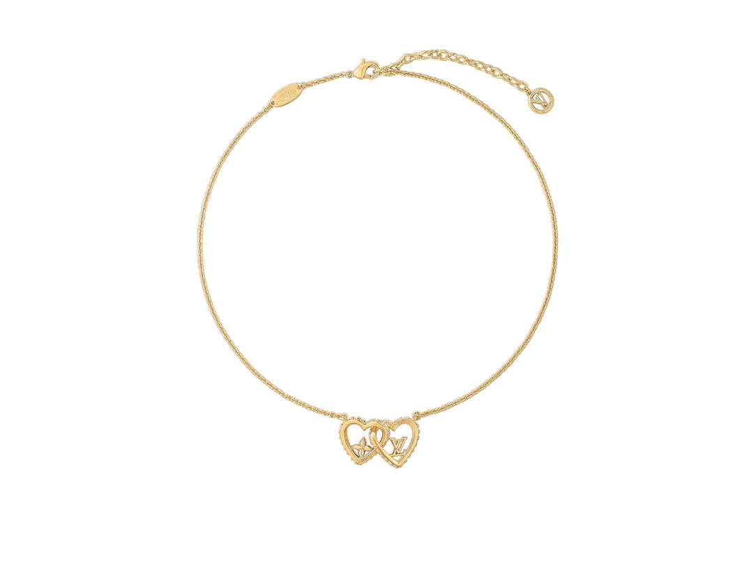 Louis Vuitton Louis Vuitton My LV Love Necklace In Metal-Monogram Flower-LV Initials With Black Finish