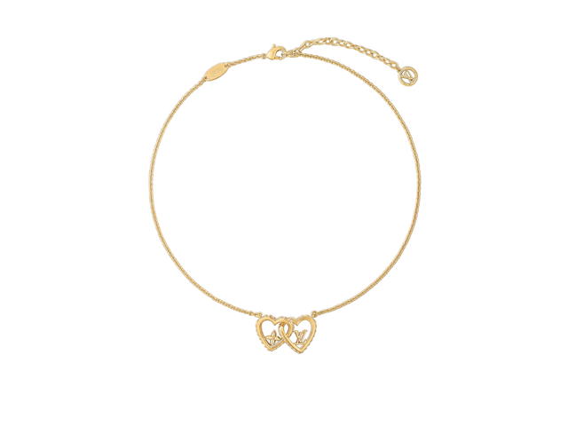 Louis Vuitton Louis Vuitton My LV Love Necklace In Metal-Monogram Flower-LV Initials With Black Finish - view 1