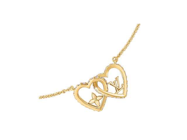 Louis Vuitton Louis Vuitton My LV Love Necklace In Metal-Monogram Flower-LV Initials With Black Finish - view 2