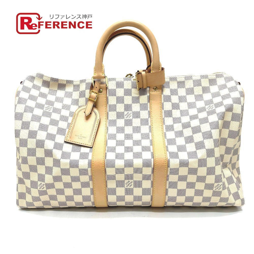 Louis Vuitton LOUIS VUITTON N48223 Damier Azur KeepallBandouliere 45 Duffle Bag Unused