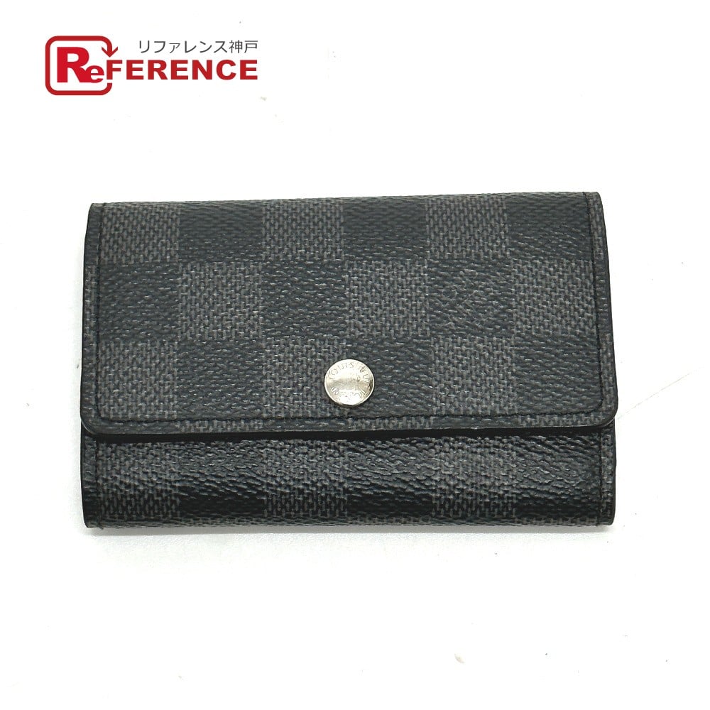 Louis Vuitton LOUIS VUITTON N62662 Damier Graphite Multicles6  Key Case Black