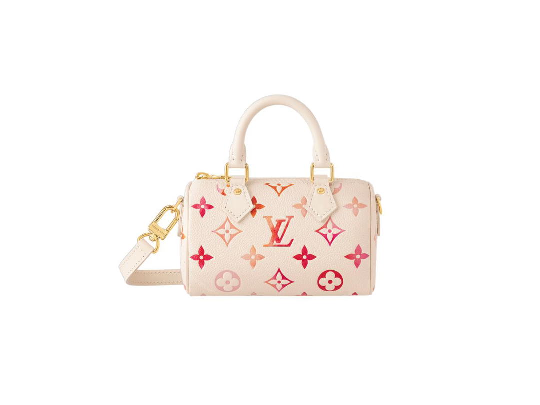 Louis Vuitton Louis Vuitton Nano Speedy In Monogram Empreinte Leather With Gold-Color Hardware Sunrise Aquarelle