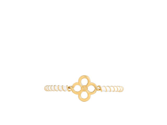 Louis Vuitton Louis Vuitton Nautical Rigid Enamel Bracelet In Metal With White Enamel Gold-Color Finish - view 1