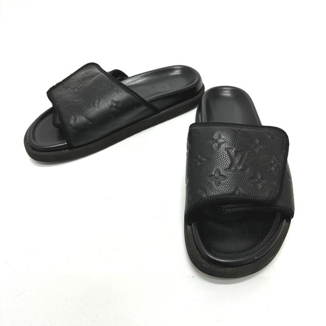 Louis Vuitton LOUIS VUITTON NBA collaboration Miami-Line Mules shoes Sandals Leather Black - view 2