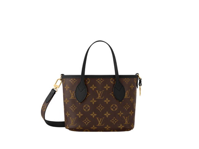 Louis Vuitton Louis Vuitton Neverfull Bandoulière Inside Out BB In Monogram Coated Canvas With Gold-Toned Hardware Black - view 3
