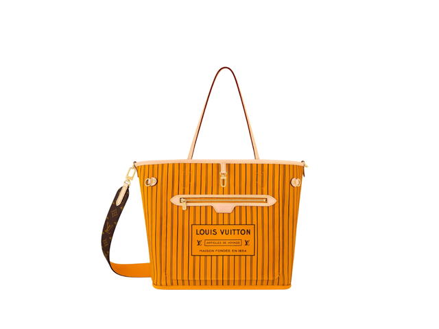 Louis Vuitton Louis Vuitton Neverfull Bandoulière Inside Out MM In Monogram Coated Canvas With Gold-Toned Hardware Jaune Safran - view 1