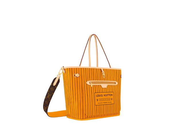 Louis Vuitton Louis Vuitton Neverfull Bandoulière Inside Out MM In Monogram Coated Canvas With Gold-Toned Hardware Jaune Safran - view 2