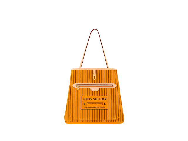 Louis Vuitton Louis Vuitton Neverfull Bandoulière Inside Out MM In Monogram Coated Canvas With Gold-Toned Hardware Jaune Safran - view 4
