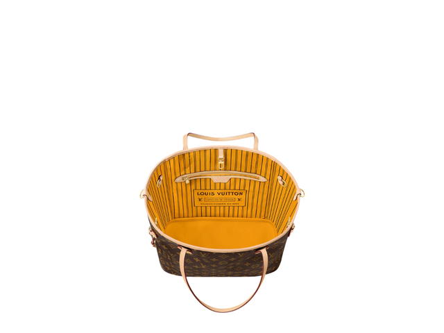Louis Vuitton Louis Vuitton Neverfull Bandoulière Inside Out MM In Monogram Coated Canvas With Gold-Toned Hardware Jaune Safran - view 5