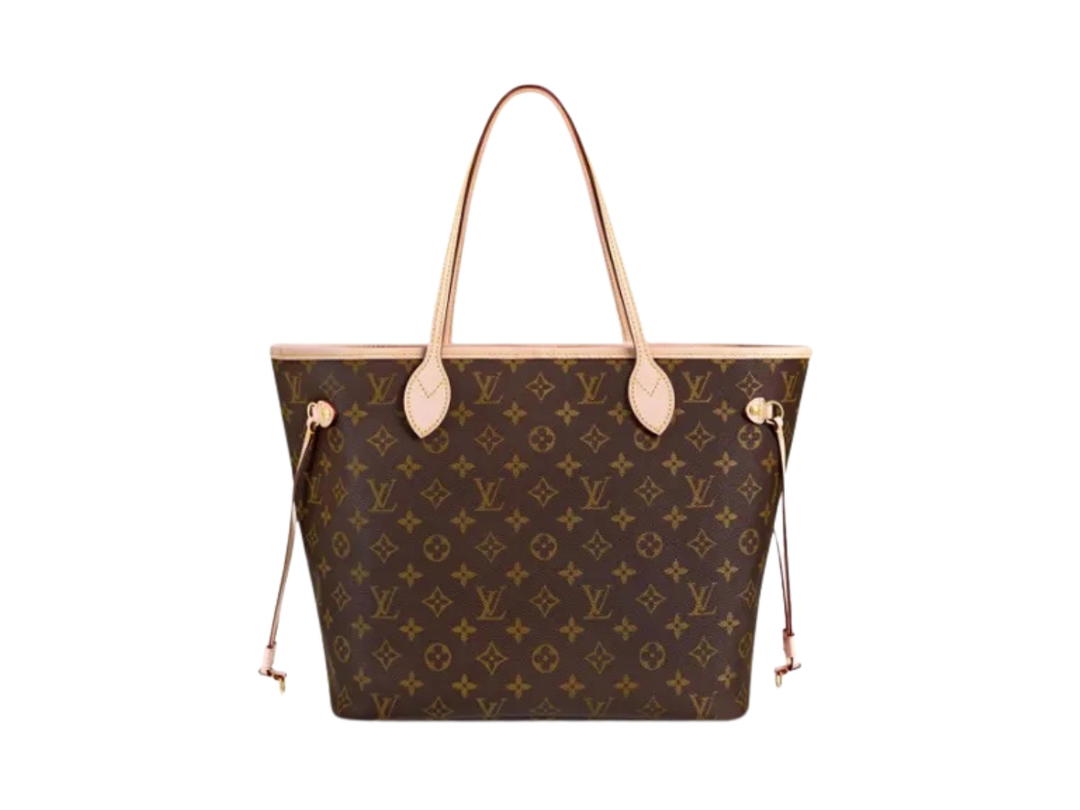 Louis Vuitton Louis Vuitton Neverfull MM Tote Bag In Beige Monogram Coated Canvas With Gold Hardware