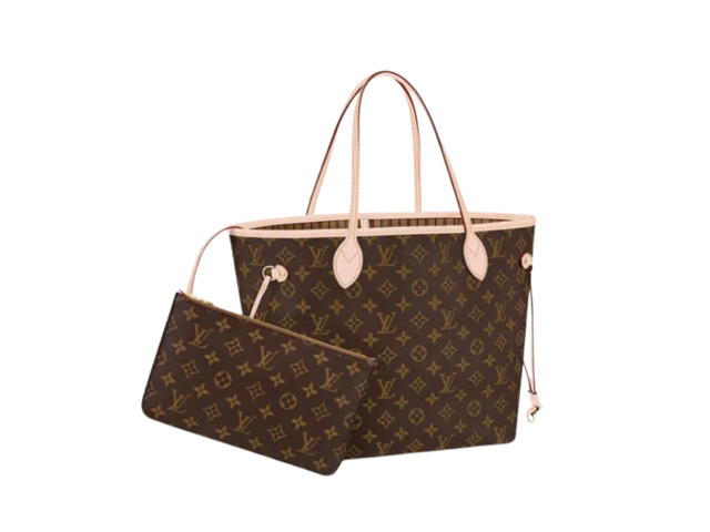 Louis Vuitton Louis Vuitton Neverfull MM Tote Bag In Beige Monogram Coated Canvas With Gold Hardware - view 2