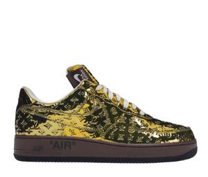 Buy Louis Vuitton Nike Air Force 1 Low By Virgil Abloh Metallic Gold at Sasom – Authentic and Ready to Ship