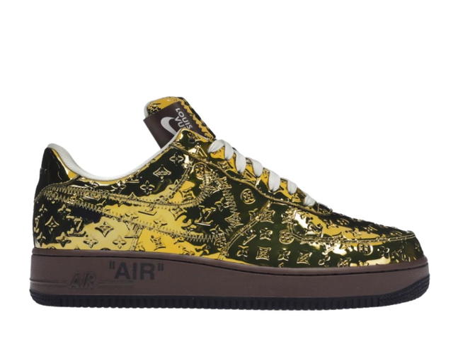 Louis Vuitton Louis Vuitton Nike Air Force 1 Low By Virgil Abloh Metallic Gold - view 1