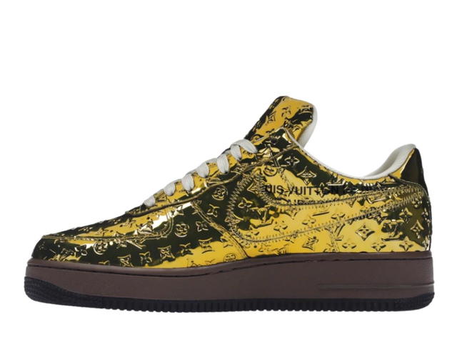 Louis Vuitton Louis Vuitton Nike Air Force 1 Low By Virgil Abloh Metallic Gold - view 2