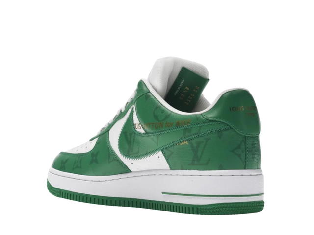 Louis Vuitton Louis Vuitton Nike Air Force 1 Low By Virgil Abloh White Green - view 3