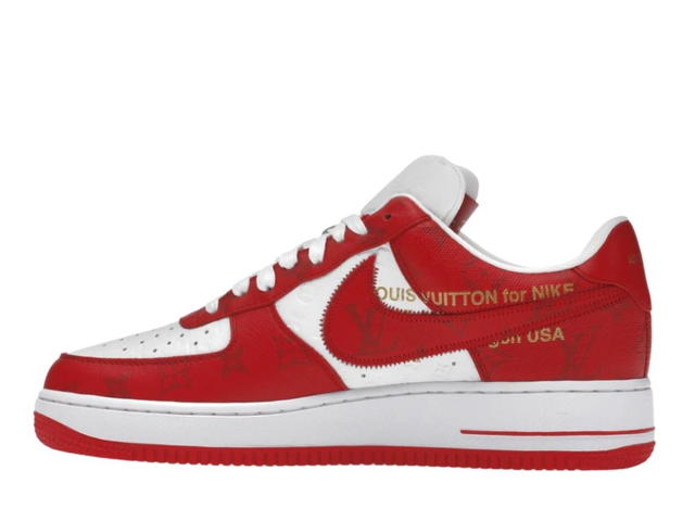 Louis Vuitton Louis Vuitton Nike Air Force 1 Low By Virgil Abloh White Red - view 2
