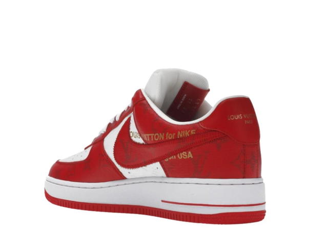Louis Vuitton Louis Vuitton Nike Air Force 1 Low By Virgil Abloh White Red - view 3