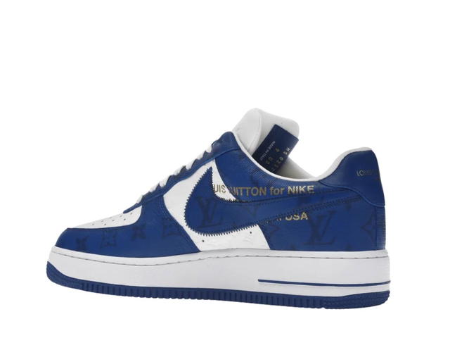 Louis Vuitton Louis Vuitton Nike Air Force 1 Low By Virgil Abloh White Royal - view 3