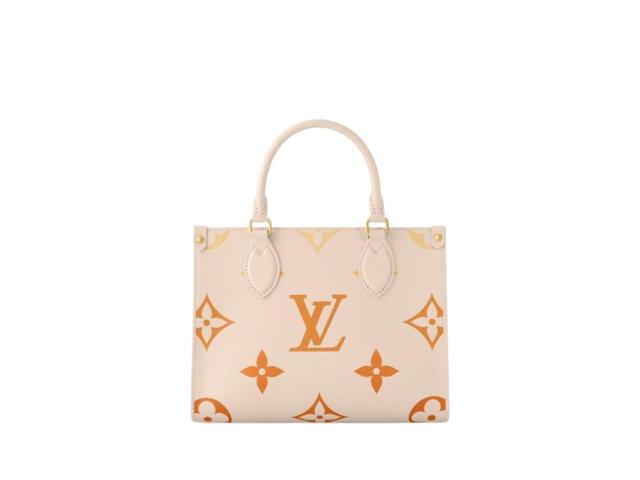 Louis Vuitton Louis Vuitton OnTheGo PM In Monogram Empreinte Embossed Cowhide Leather With Gold-Color Hardware Neutral Gradient - view 1