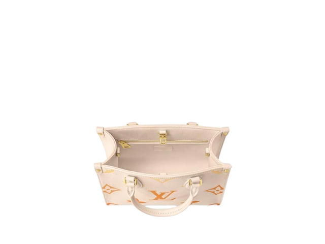 Louis Vuitton Louis Vuitton OnTheGo PM In Monogram Empreinte Embossed Cowhide Leather With Gold-Color Hardware Neutral Gradient - view 4