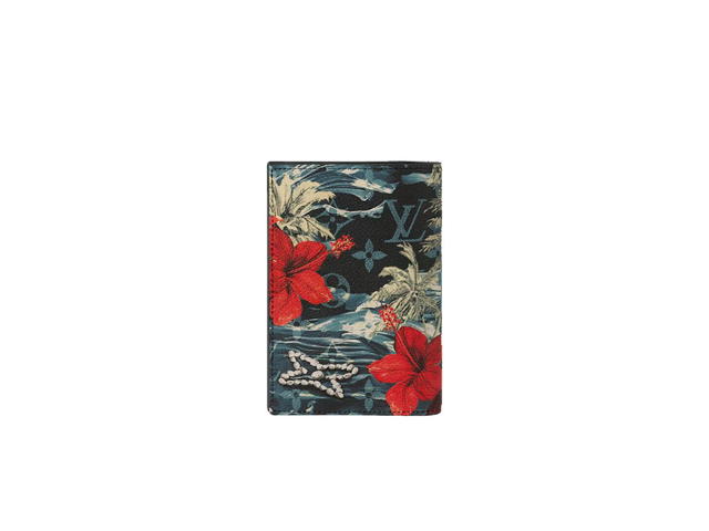 Louis Vuitton Louis Vuitton Passport Cover In Monogram Surfin’ Canvas With Tropical Print Navy Blue - view 3