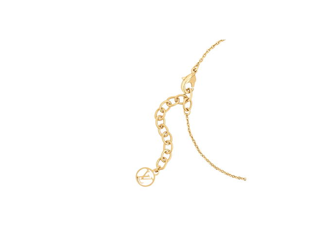 Louis Vuitton Louis Vuitton Petit Louis Bracelet In Gold-color Metal finish With Monogram Flower - view 3