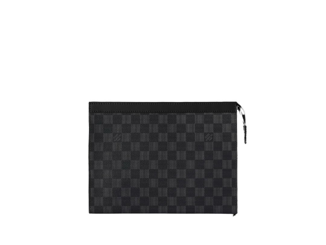 Louis Vuitton Louis Vuitton Pochette Voyage MM In Damier Graphite Coated Canvas With Metal Hardware