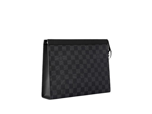 Louis Vuitton Louis Vuitton Pochette Voyage MM In Damier Graphite Coated Canvas With Metal Hardware - view 2