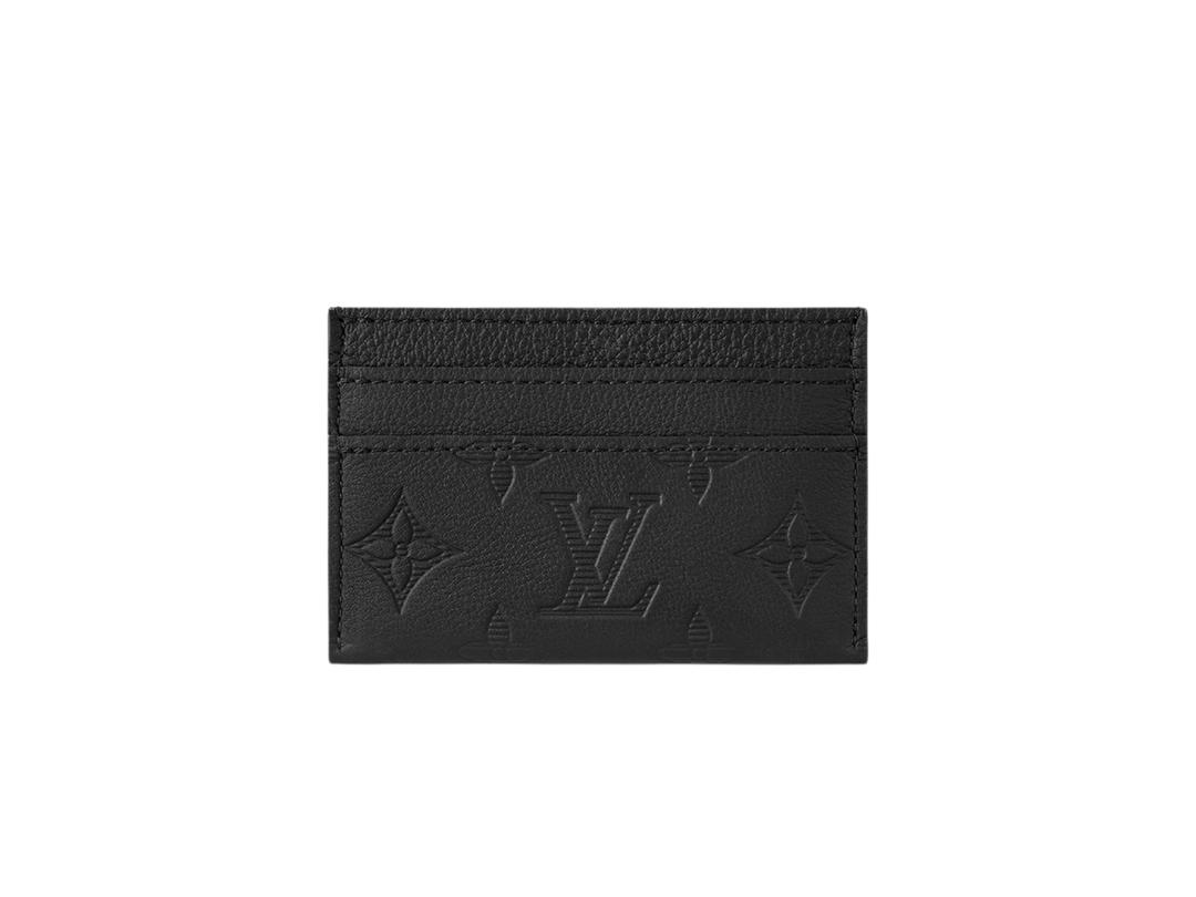 Louis Vuitton Louis Vuitton Porte Cartes Double Card Holder In Black Monogram Shadow Calf Leather