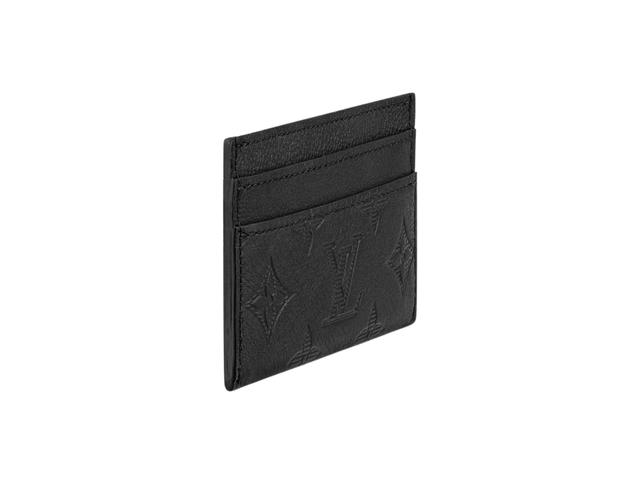 Louis Vuitton Louis Vuitton Porte Cartes Double Card Holder In Black Monogram Shadow Calf Leather - view 2