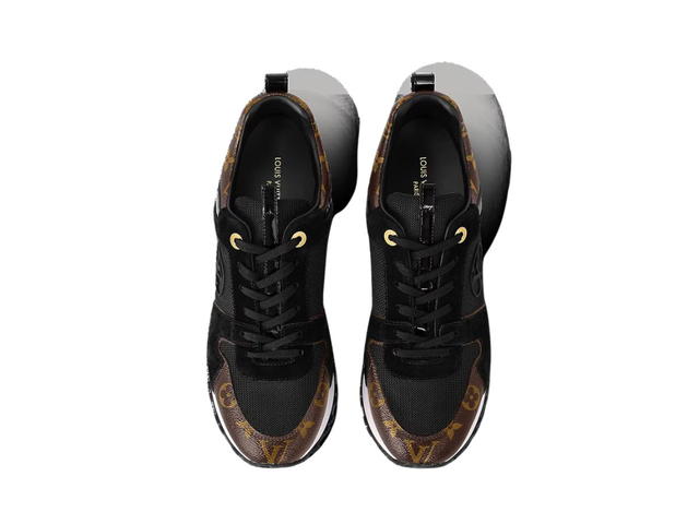 Louis Vuitton Louis Vuitton Run Away Sneaker In Suede Calf Leather And Patent Monogram Canvas Black - view 4