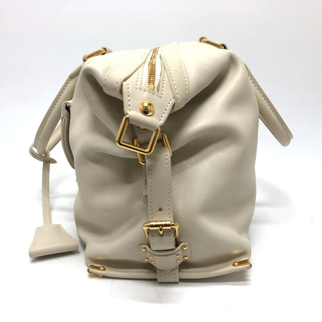 Louis Vuitton LOUIS VUITTON Sac Louis Special Order Duffle Bag Leather White/GoldHardware - view 4