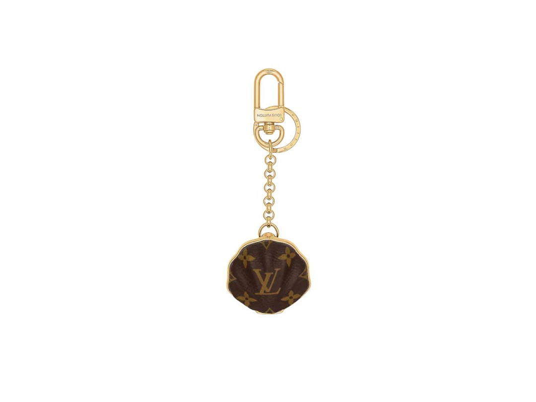 Louis Vuitton Louis Vuitton Shell Bag Charms and Key Holder Metal With Gold-Colour And Monogram Finish