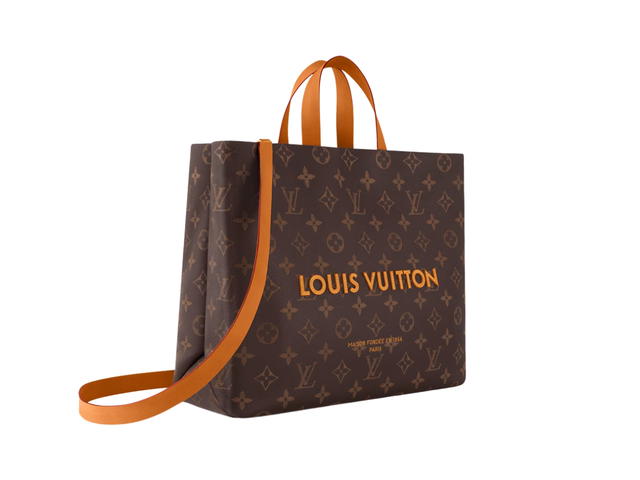 Louis Vuitton Louis Vuitton Shopper Tote MM In Monogram Calf leather With Aged-gold-tone hardware - view 3