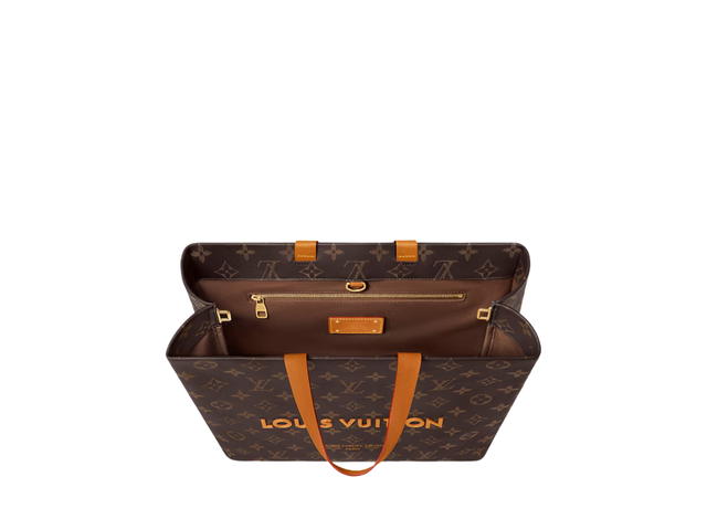 Louis Vuitton Louis Vuitton Shopper Tote MM In Monogram Calf leather With Aged-gold-tone hardware - view 4