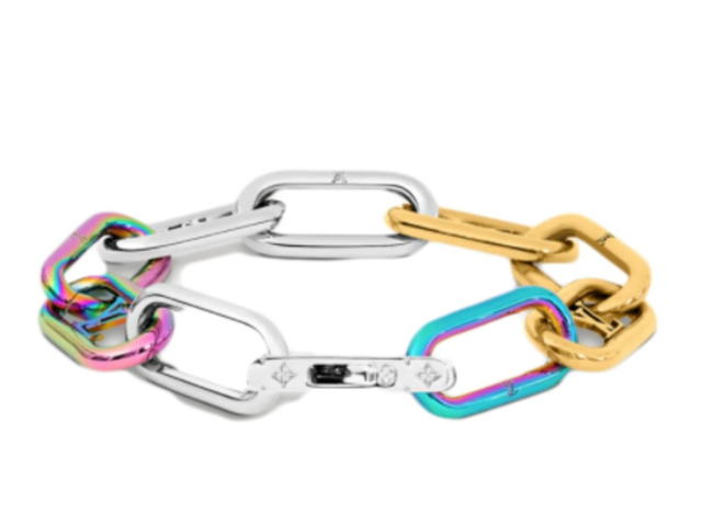 Louis Vuitton Louis Vuitton Signature Chain Bracelet Multi in Metal with Gold/Silver/Rainbow-tone - view 2