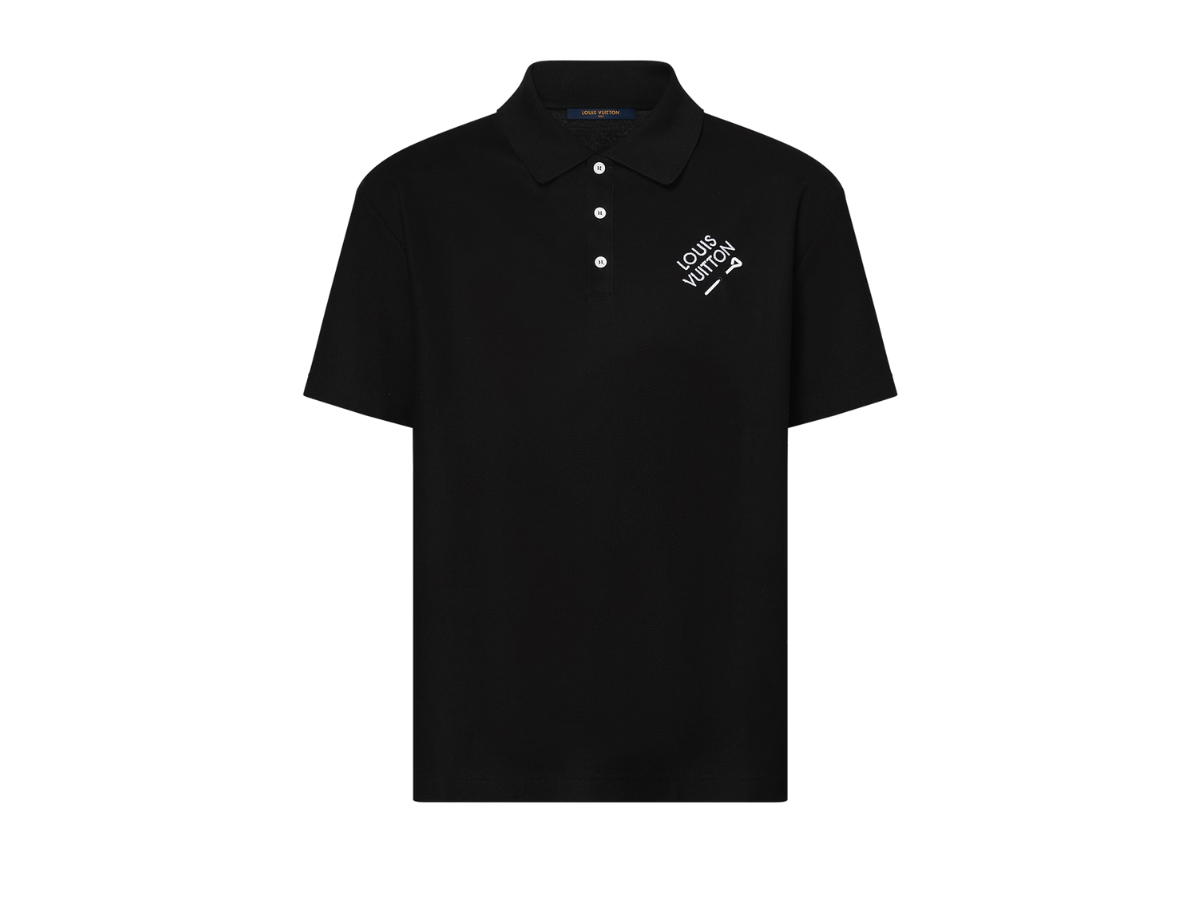 Louis Vuitton Louis Vuitton Signature Polo With Embroidery Black