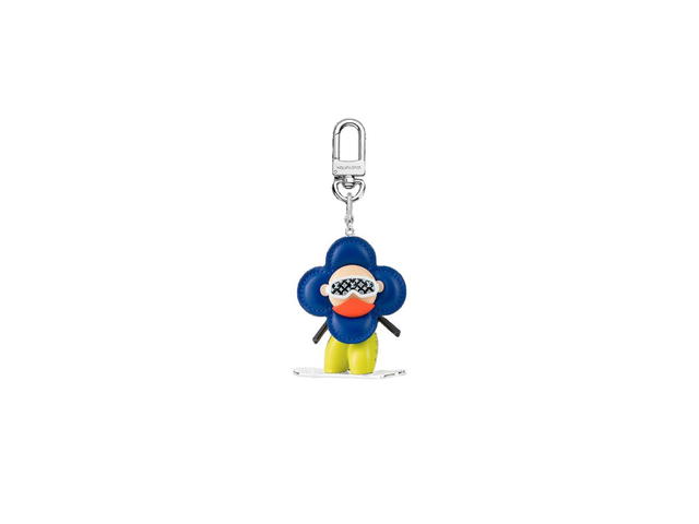 Louis Vuitton Louis Vuitton Snowboard Vivienne Bag Charm In Leather With Silver-Colour Hardware Multicoloured - view 1