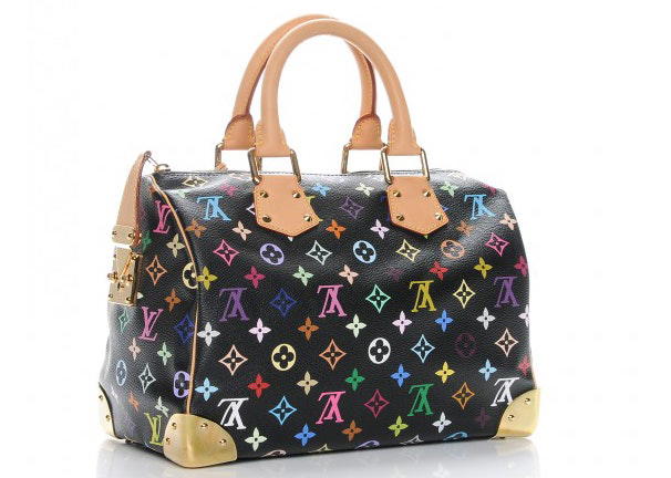Louis Vuitton Louis Vuitton x Takashi Murakami Speedy Monogram 30 Black Multicolor - view 2