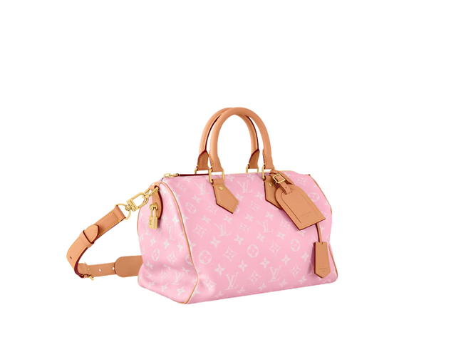 Louis Vuitton Louis Vuitton Speedy P9 Bandoulière 30 Calf-leather trim Lambskin lining Aged-gold-tone hardware Candy Pink - view 2