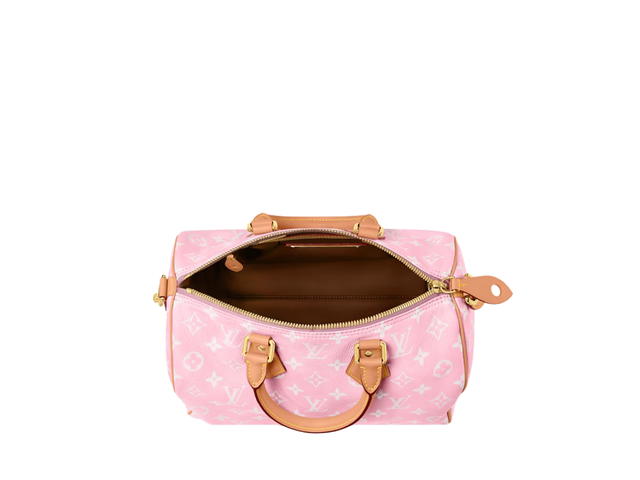 Louis Vuitton Louis Vuitton Speedy P9 Bandoulière 30 Calf-leather trim Lambskin lining Aged-gold-tone hardware Candy Pink - view 3