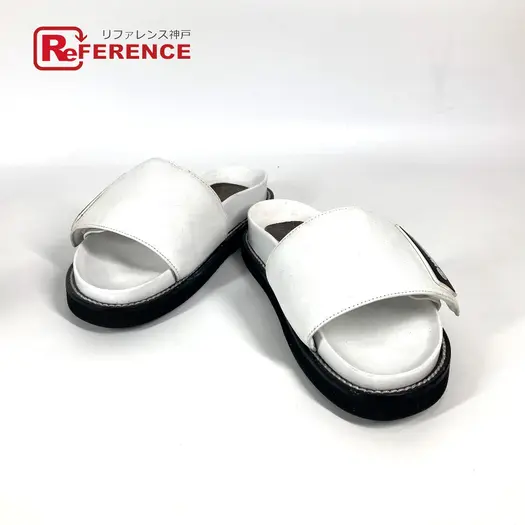 Buy LOUIS VUITTON Sunset Line logo Flat shoes shoes Sandals Leather White at Sasom – Authentic and Ready to Ship