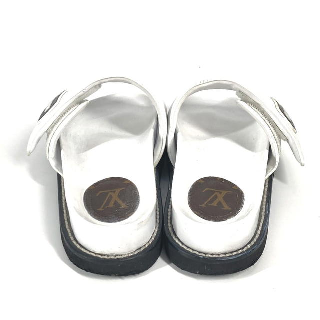 Louis Vuitton LOUIS VUITTON Sunset Line logo Flat shoes shoes Sandals Leather White - view 4