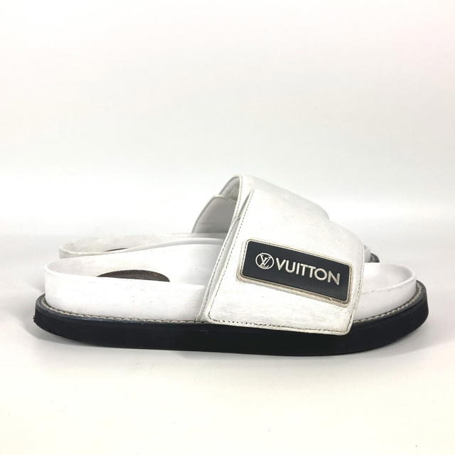 Louis Vuitton LOUIS VUITTON Sunset Line logo Flat shoes shoes Sandals Leather White - view 5