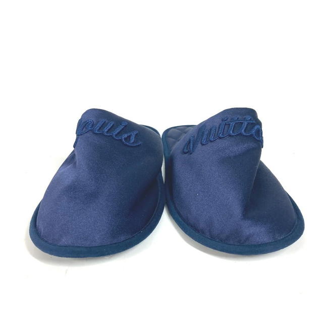 Louis Vuitton LOUIS VUITTON Sweet line logo room shoes shoes slipper Satin Navy - view 3
