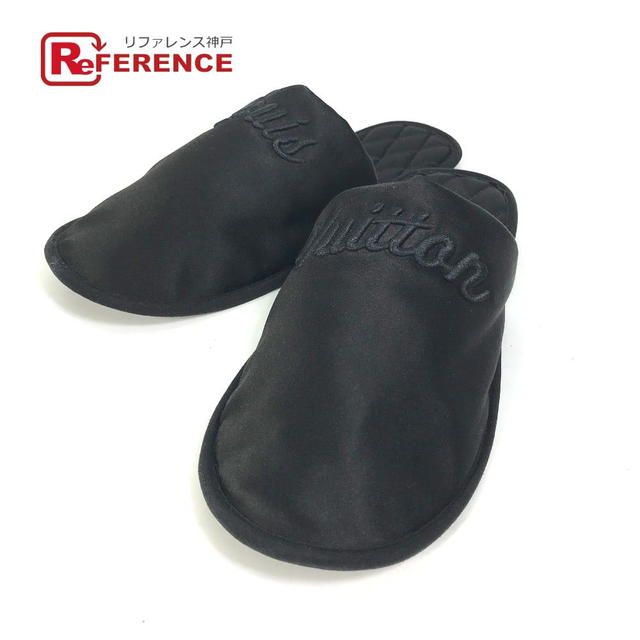 Louis Vuitton LOUIS VUITTON Sweet line LV logo shoes room shoes slipper Satin Black - view 1